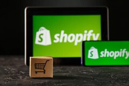 A tablet & phone with Shopify store partner logo showcasing online visibility